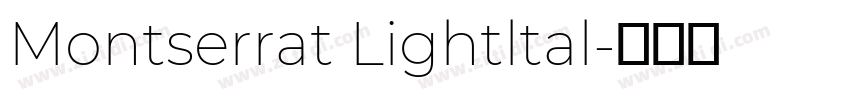 Montserrat Lightltal字体转换